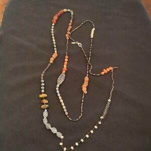 Multi-Color Beaded Long Necklace - Layered Women’s Jewelry